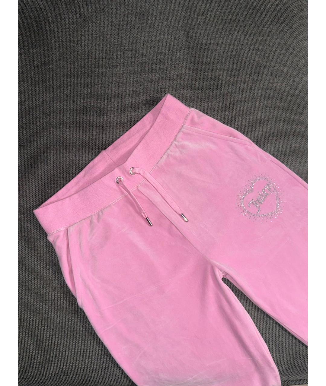 JUICY COUTURE Розовый велюровый костюм с брюками, фото 3