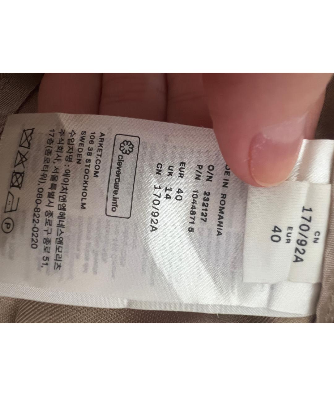 ARKET Бежевый льняной тренч/плащ, фото 4