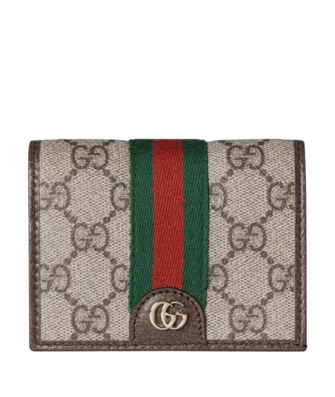 GUCCI Коричневый кожаный кошелек, фото 1