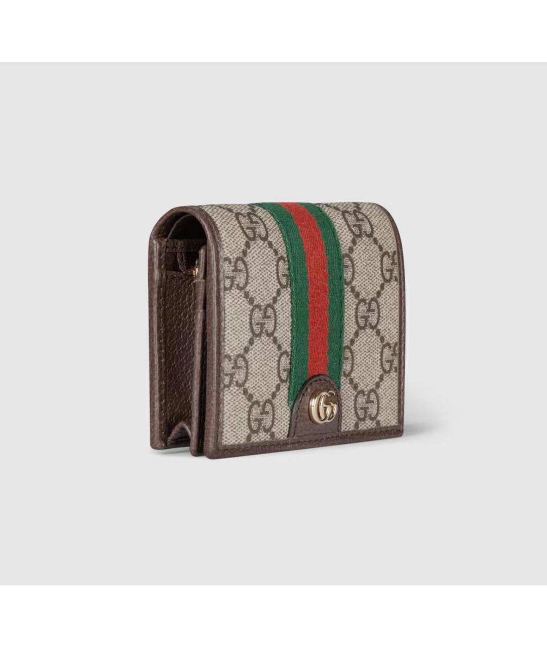 GUCCI Коричневый кожаный кошелек, фото 3