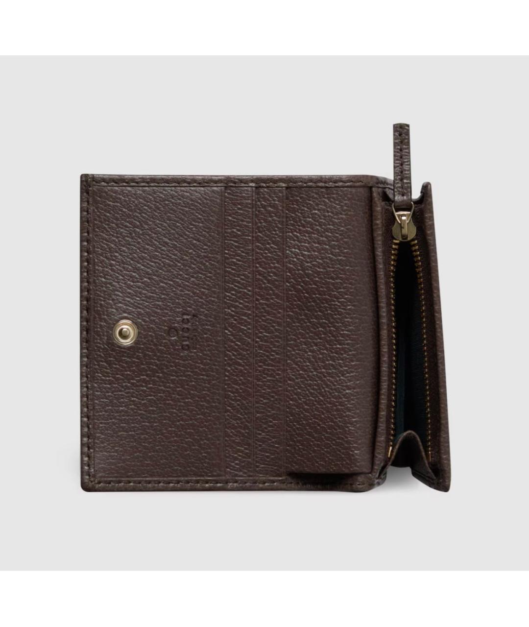 GUCCI Коричневый кожаный кошелек, фото 6