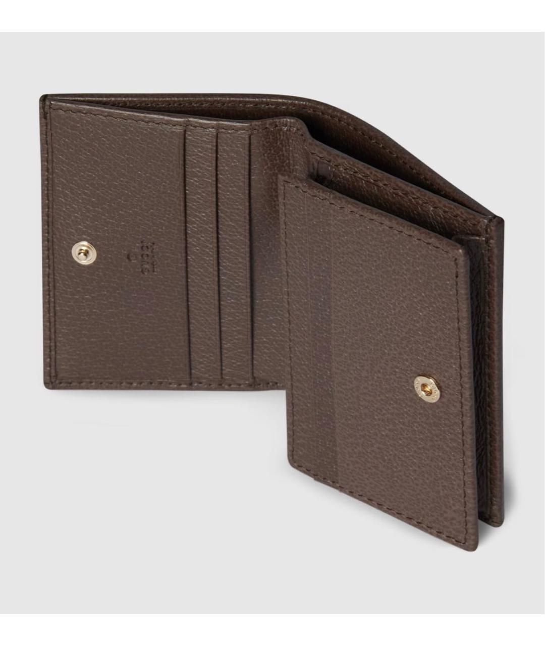 GUCCI Коричневый кожаный кошелек, фото 4