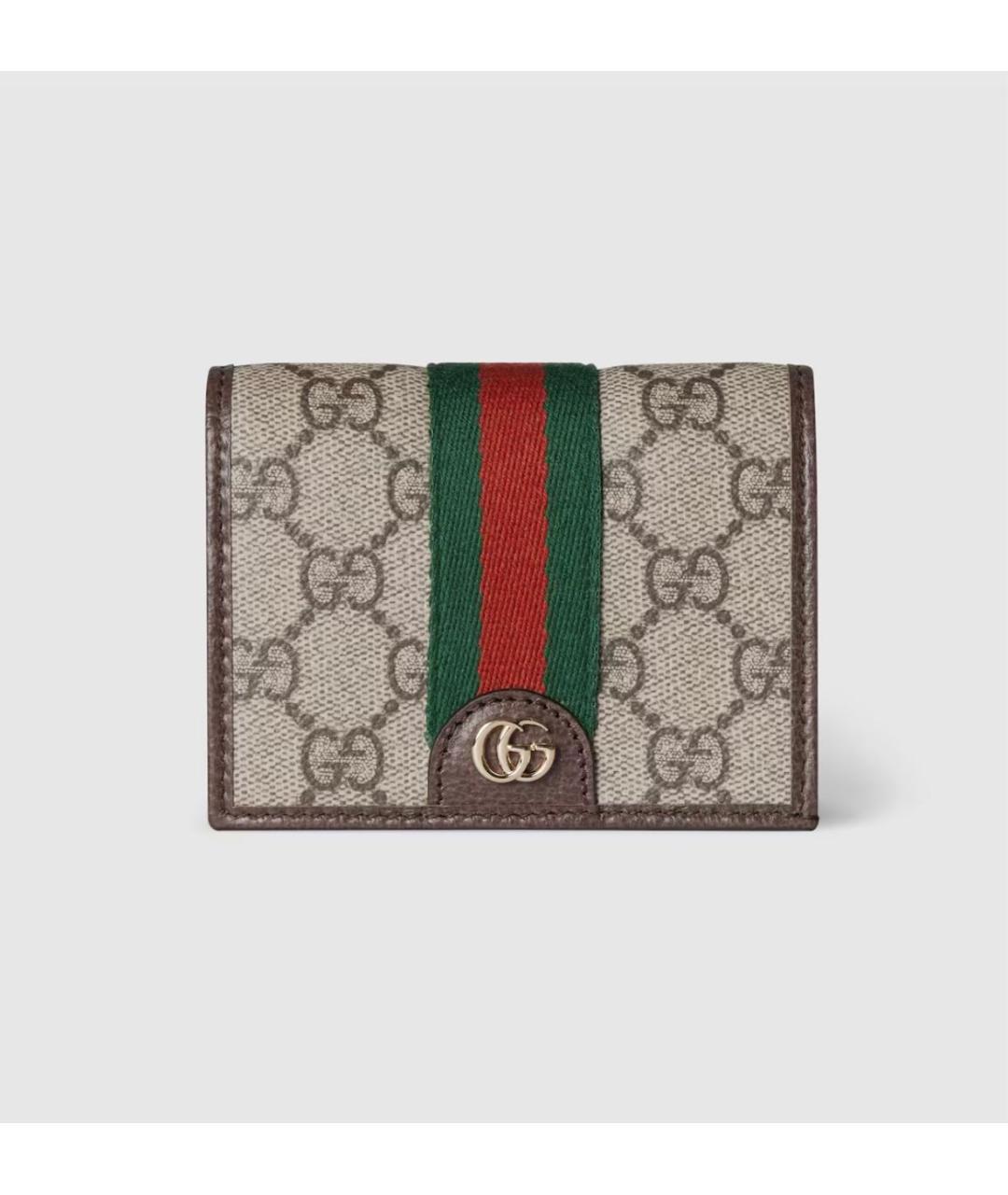 GUCCI Коричневый кожаный кошелек, фото 7