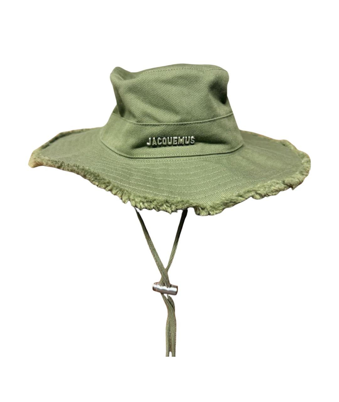 JACQUEMUS Зеленая хлопковая панама, фото 1