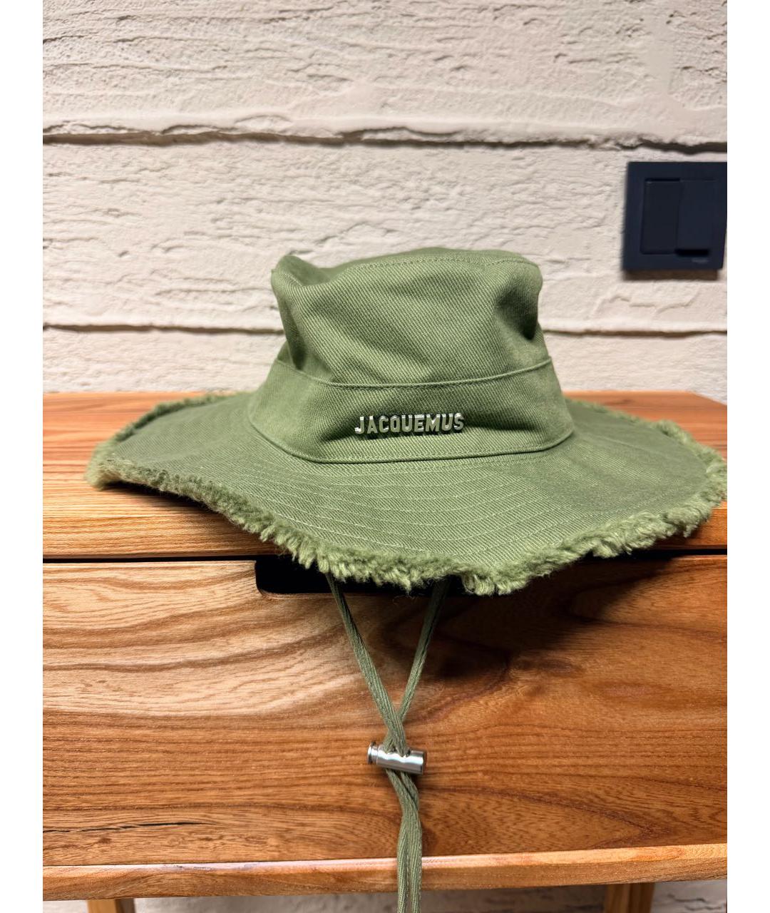 JACQUEMUS Зеленая хлопковая панама, фото 6