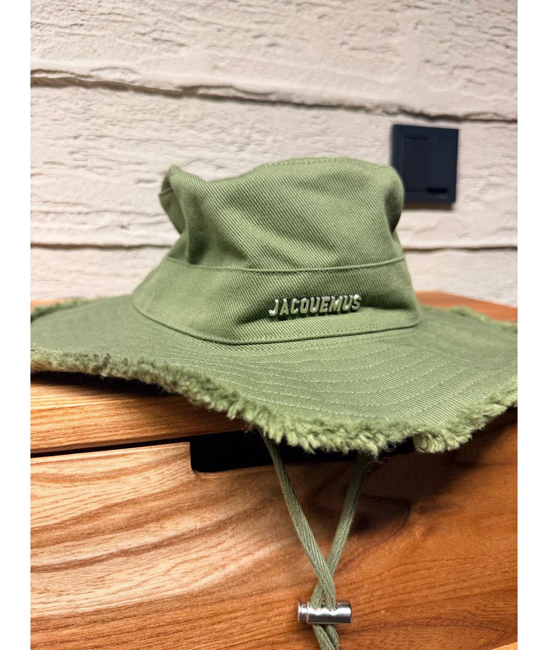 JACQUEMUS Зеленая хлопковая панама, фото 2