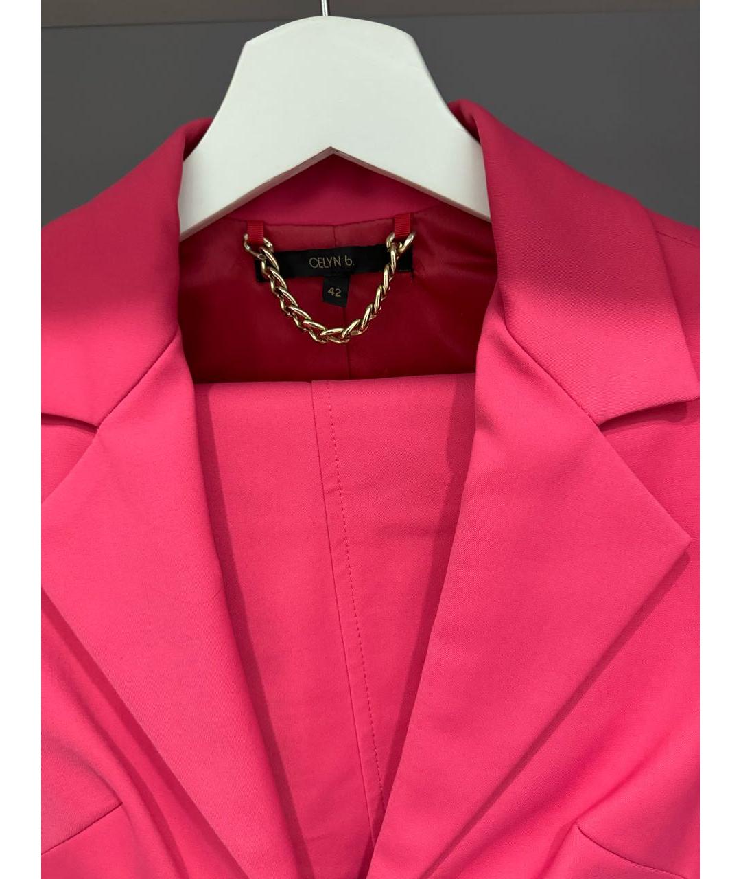 ELISABETTA FRANCHI Фуксия хлопковый костюм с юбками, фото 3