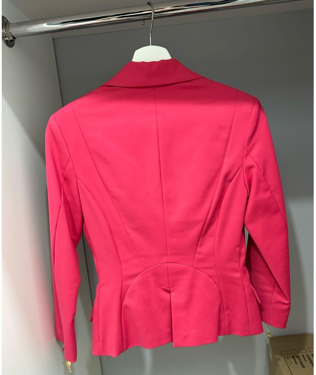 ELISABETTA FRANCHI Фуксия хлопковый костюм с юбками, фото 2