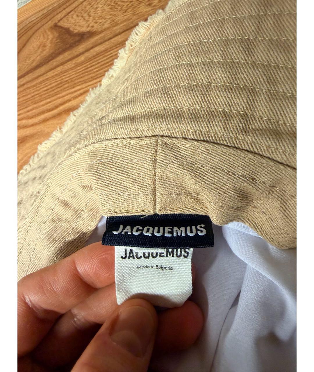 JACQUEMUS Бежевая хлопковая панама, фото 4