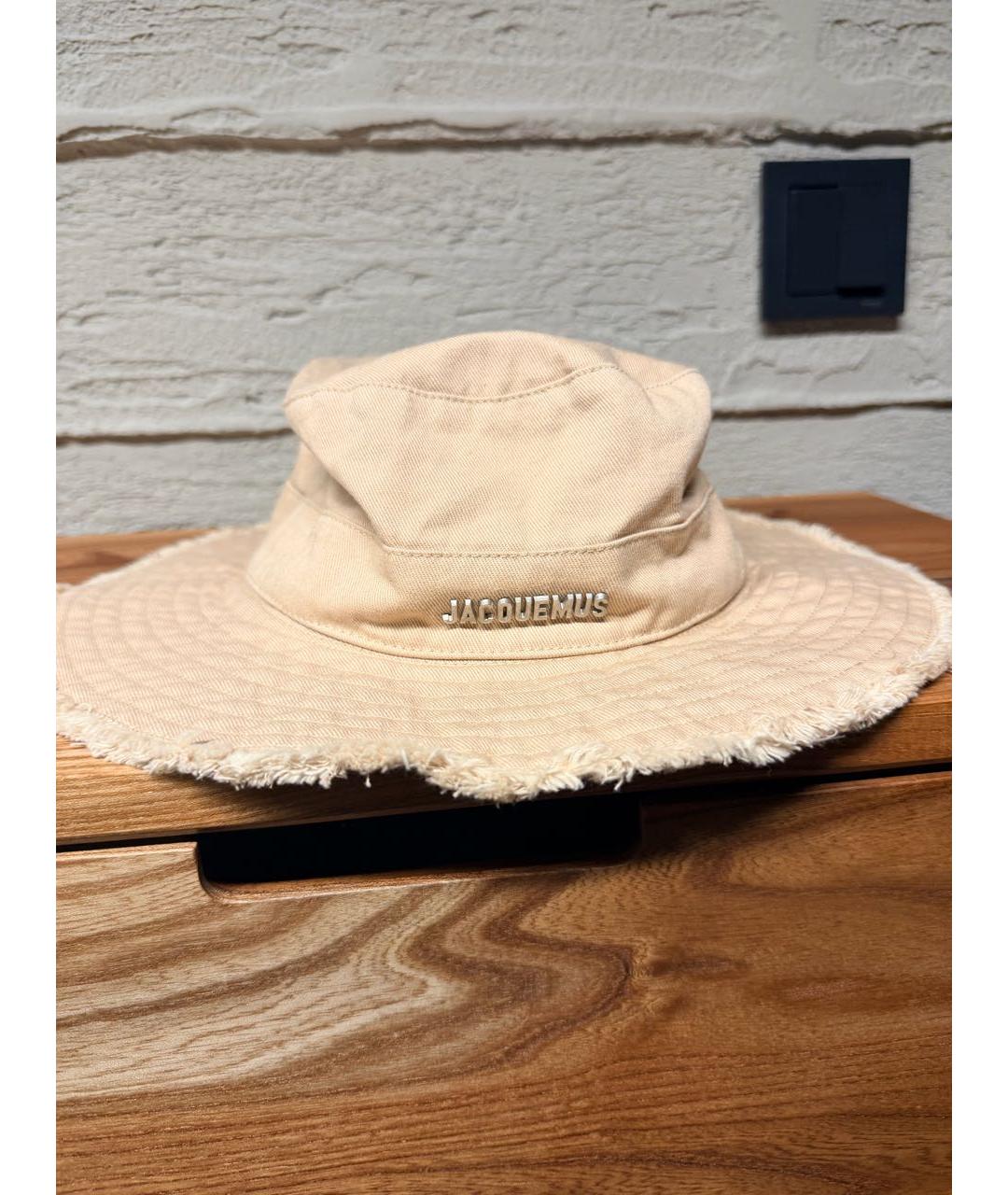 JACQUEMUS Бежевая хлопковая панама, фото 8