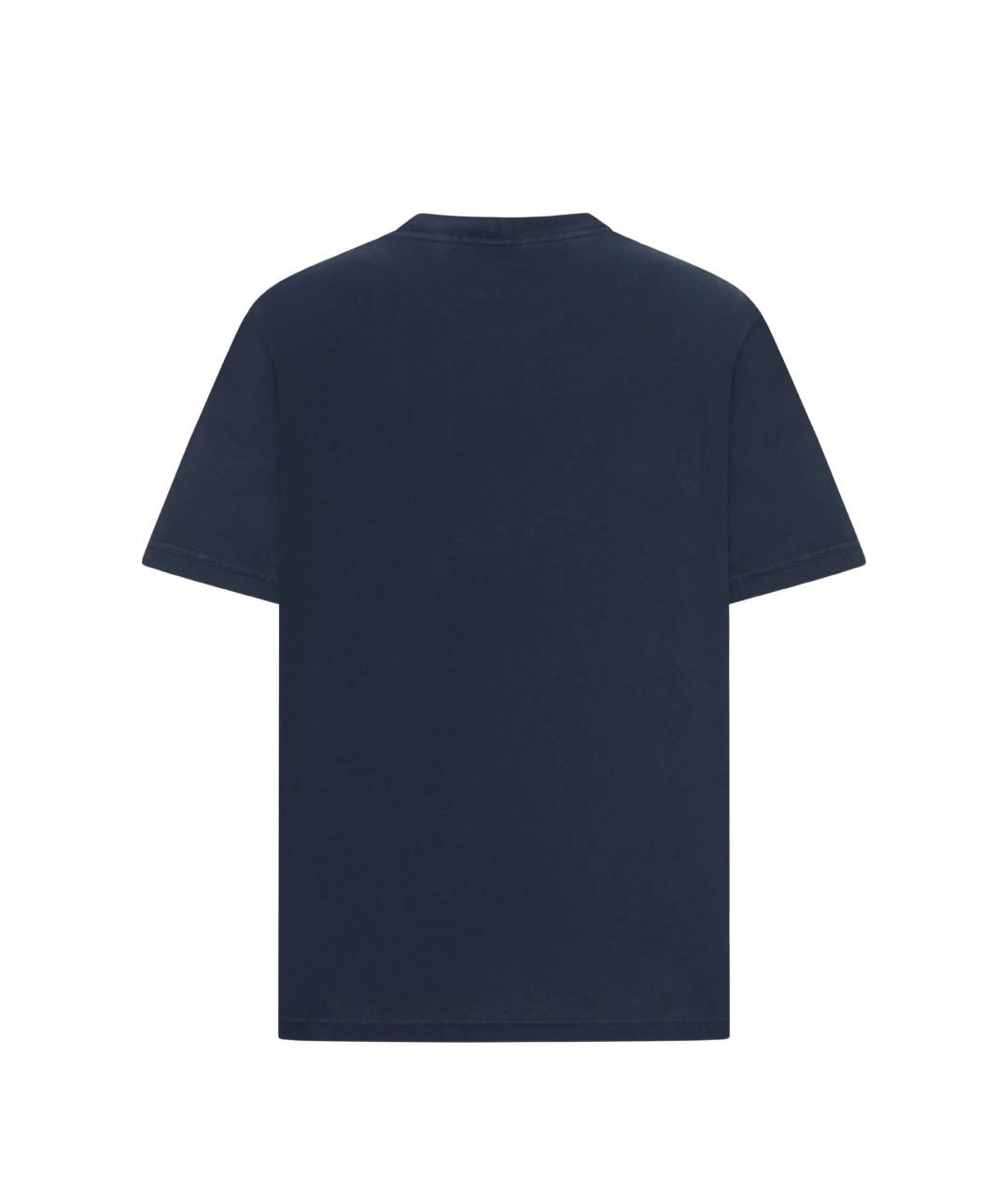 STONE ISLAND Синяя хлопковая футболка, фото 2