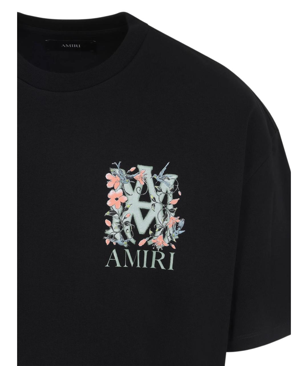 AMIRI Черная хлопковая футболка, фото 4