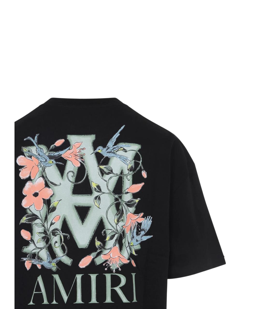 AMIRI Черная хлопковая футболка, фото 3