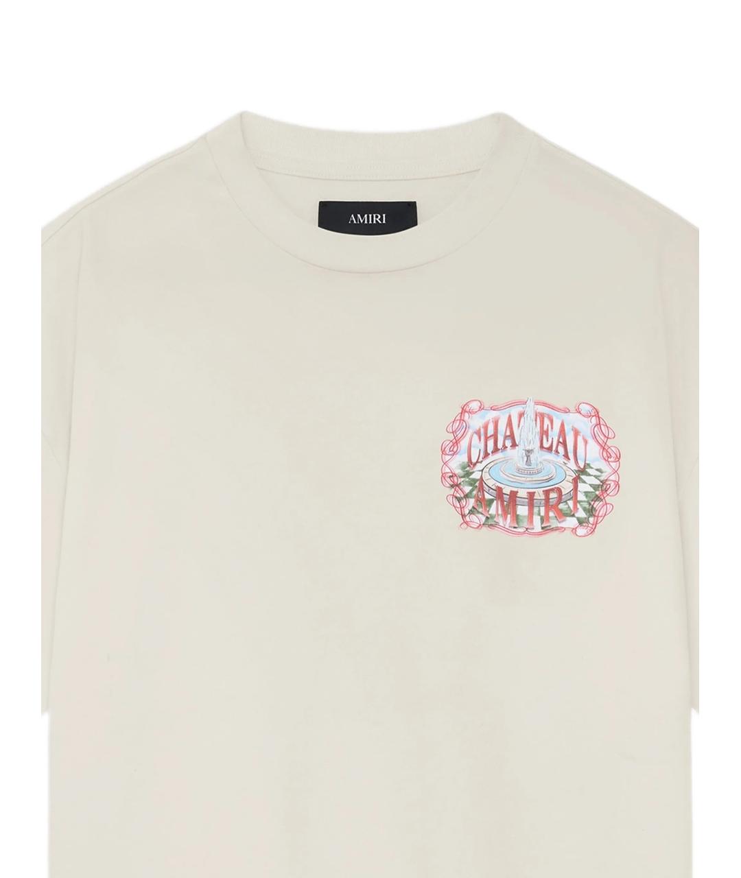 AMIRI Белая хлопковая футболка, фото 2