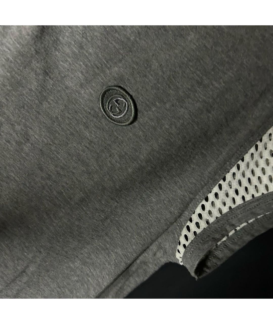 GUCCI Антрацитовое хлопковое поло с коротким рукавом, фото 6