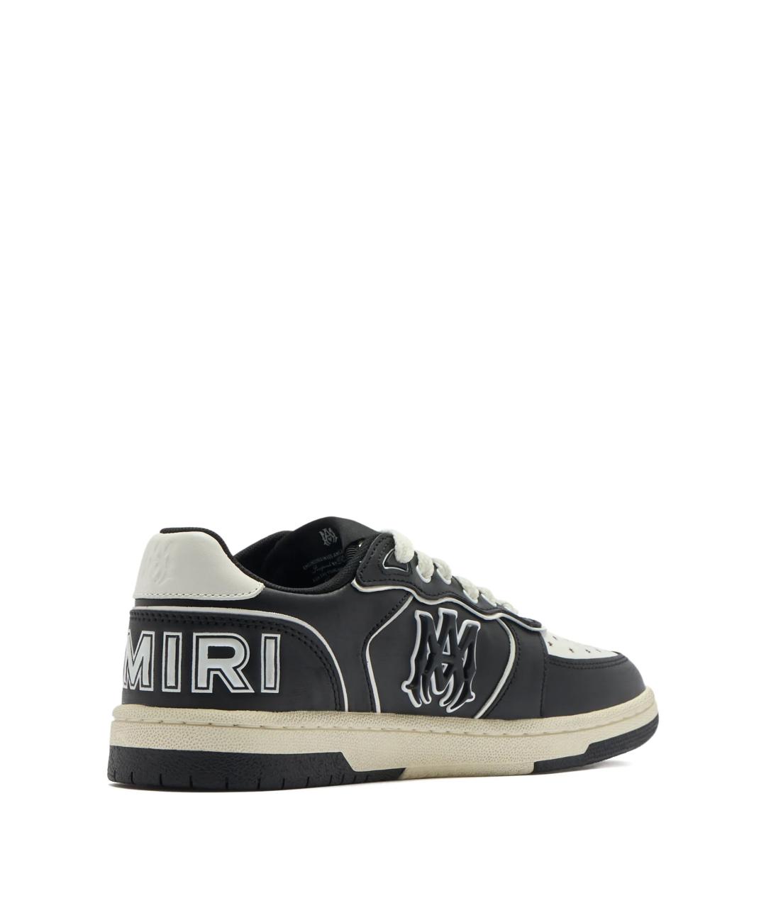 AMIRI Черные кожаные низкие кроссовки / кеды, фото 3