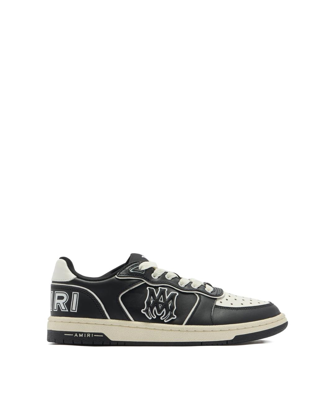 AMIRI Черные кожаные низкие кроссовки / кеды, фото 1