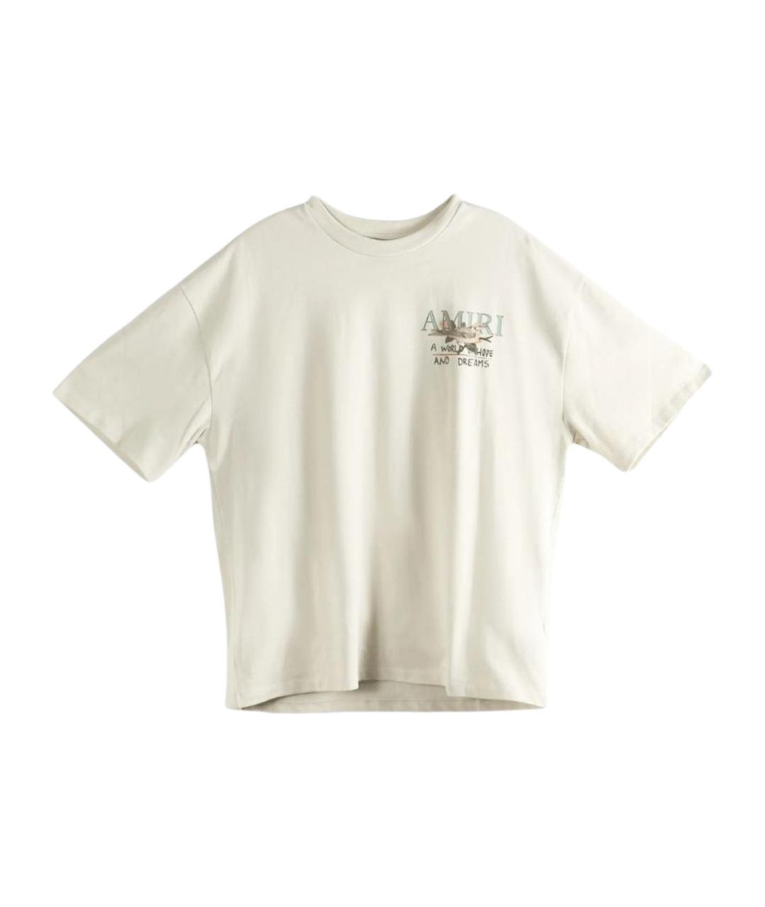 AMIRI Бежевая хлопковая футболка, фото 1