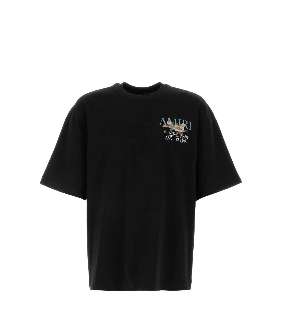 AMIRI Черная хлопковая футболка, фото 1