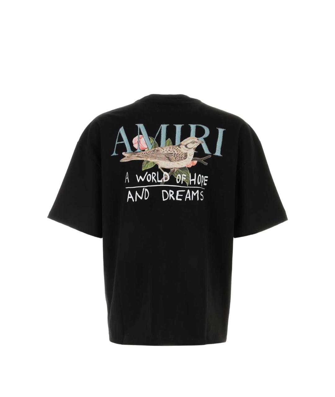 AMIRI Черная хлопковая футболка, фото 2