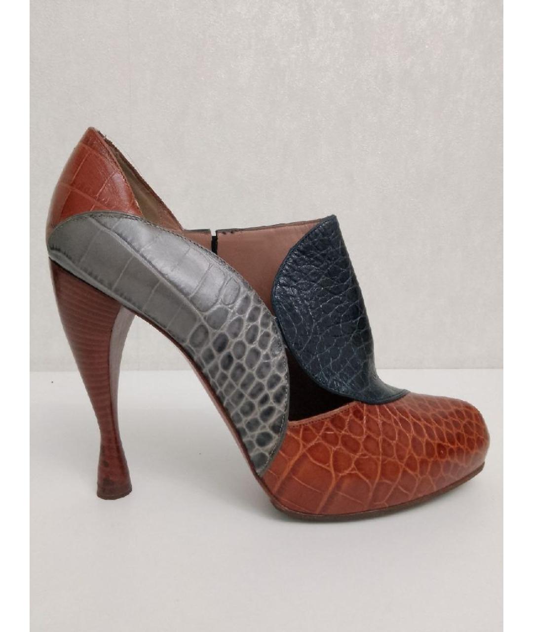 EMPORIO ARMANI Мульти кожаные ботильоны, фото 7