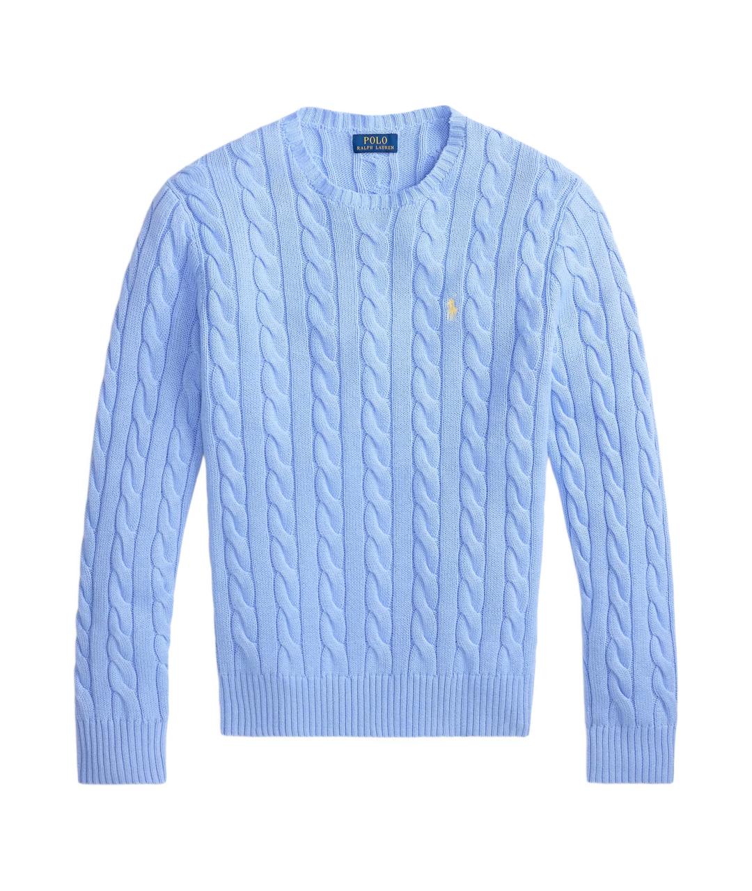 POLO RALPH LAUREN Голубой хлопковый джемпер / свитер, фото 1