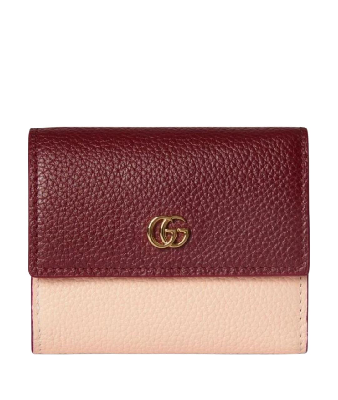 GUCCI Розовый кожаный кошелек, фото 1