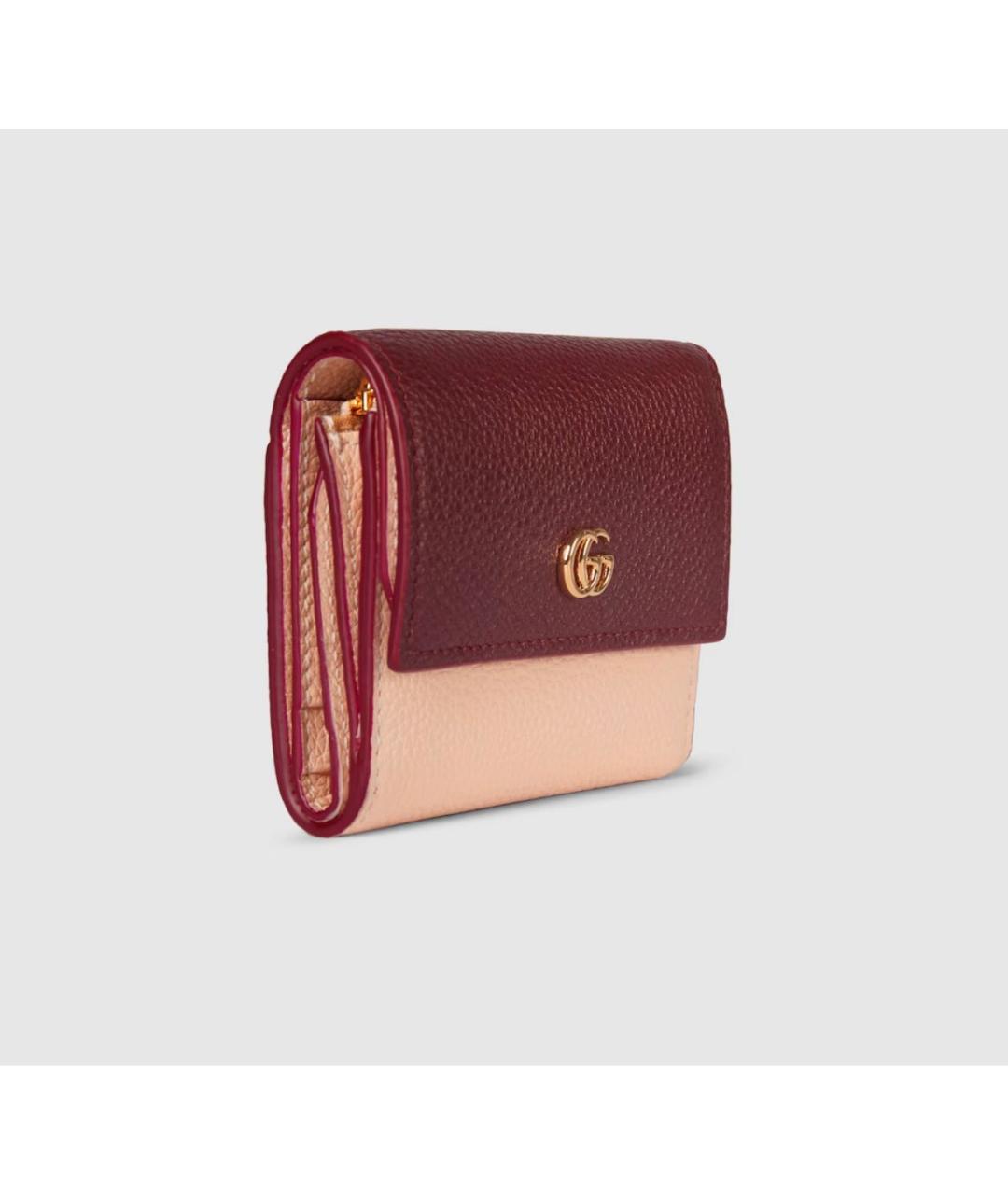 GUCCI Розовый кожаный кошелек, фото 4