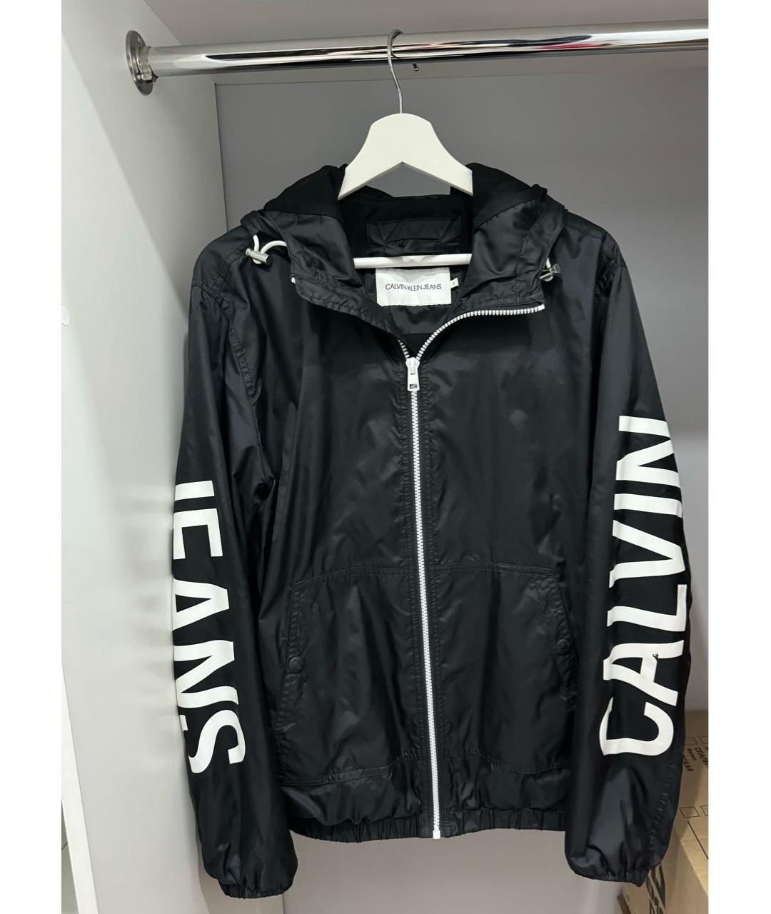 CALVIN KLEIN Черная полиэстеровая куртка, фото 5