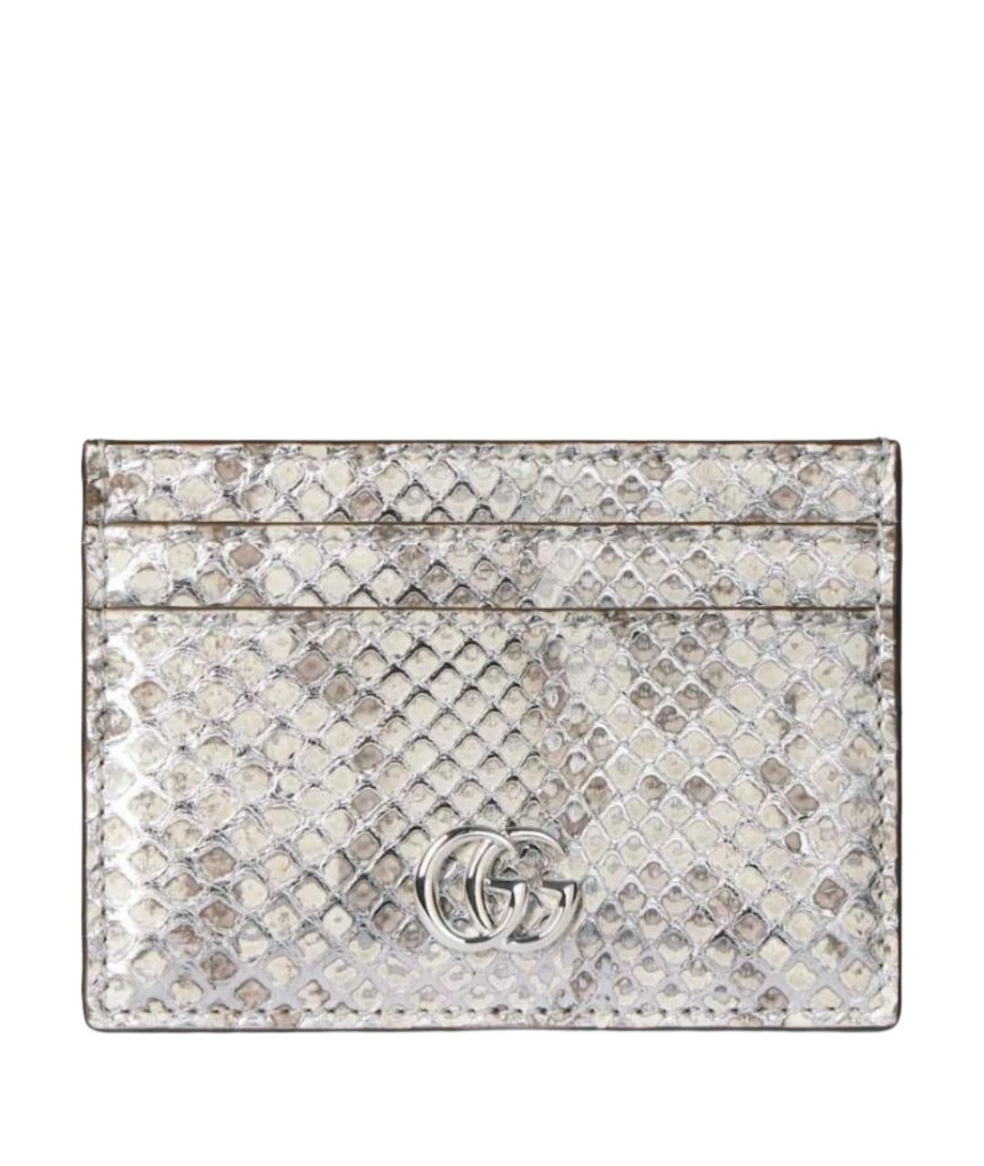 GUCCI Серебрянный кожаный кардхолдер, фото 1
