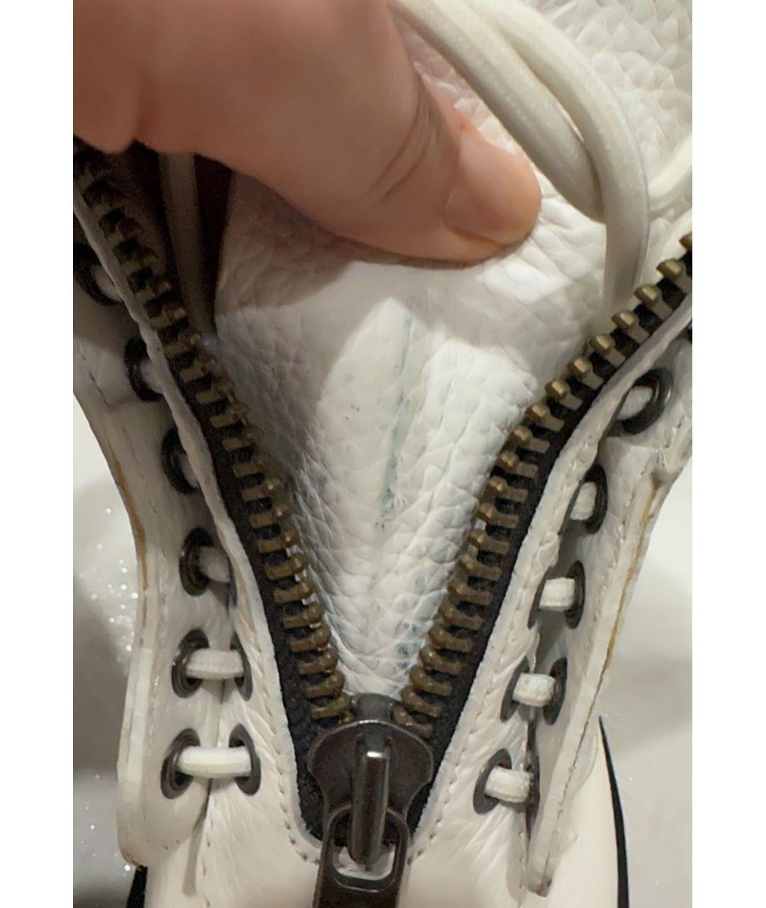 DR. MARTENS Белые кожаные ботинки, фото 8