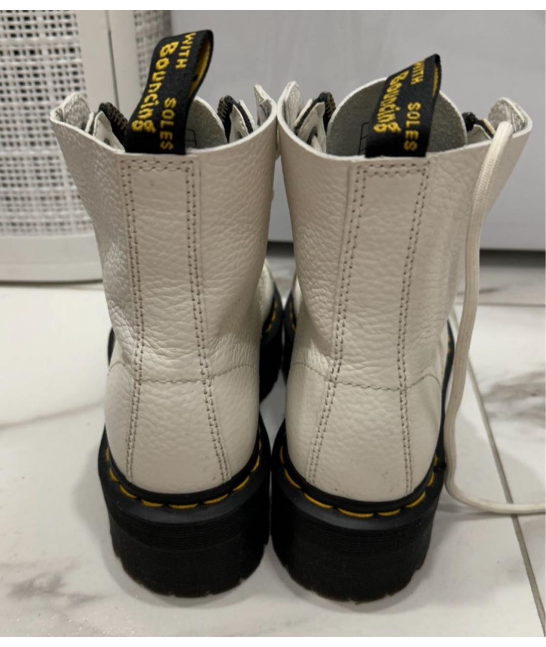 DR. MARTENS Белые кожаные ботинки, фото 4