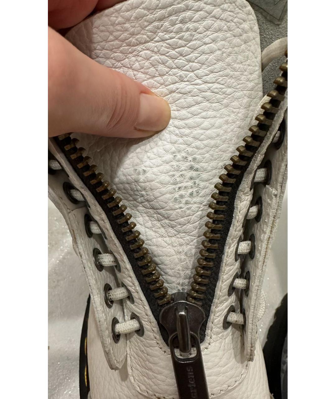 DR. MARTENS Белые кожаные ботинки, фото 7