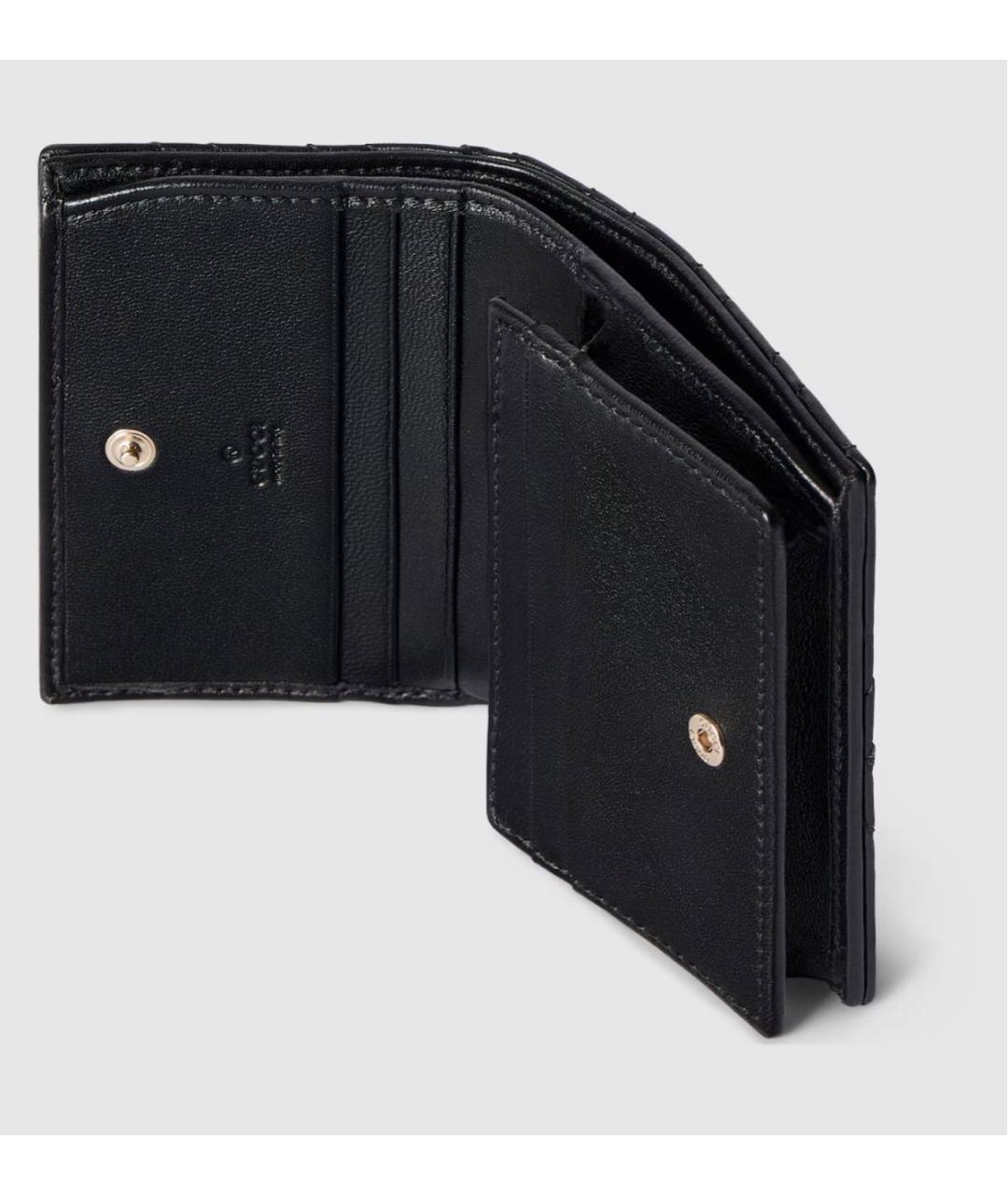 GUCCI Черный кожаный кошелек, фото 4