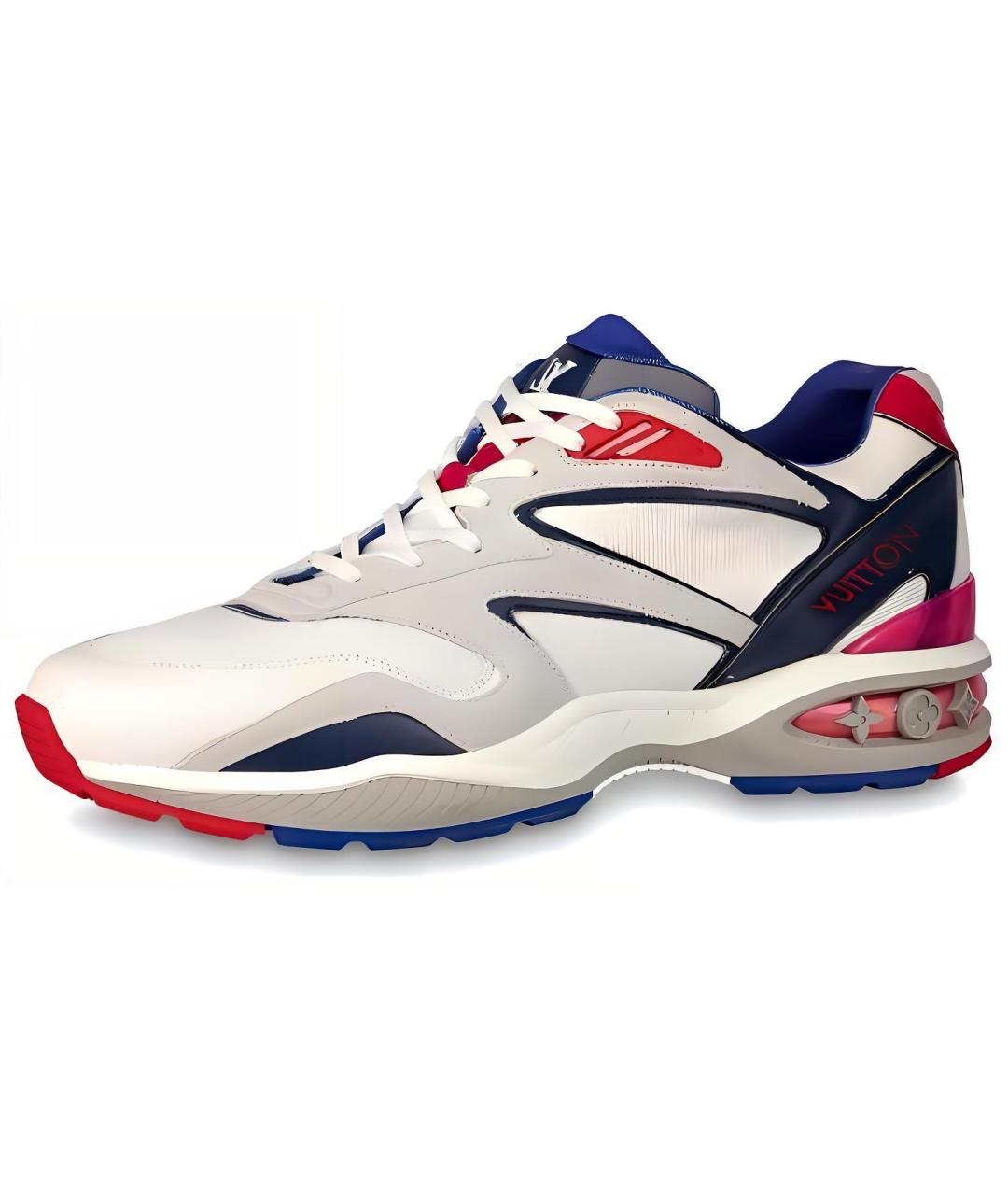 LOUIS VUITTON Белые кожаные низкие кроссовки / кеды, фото 3