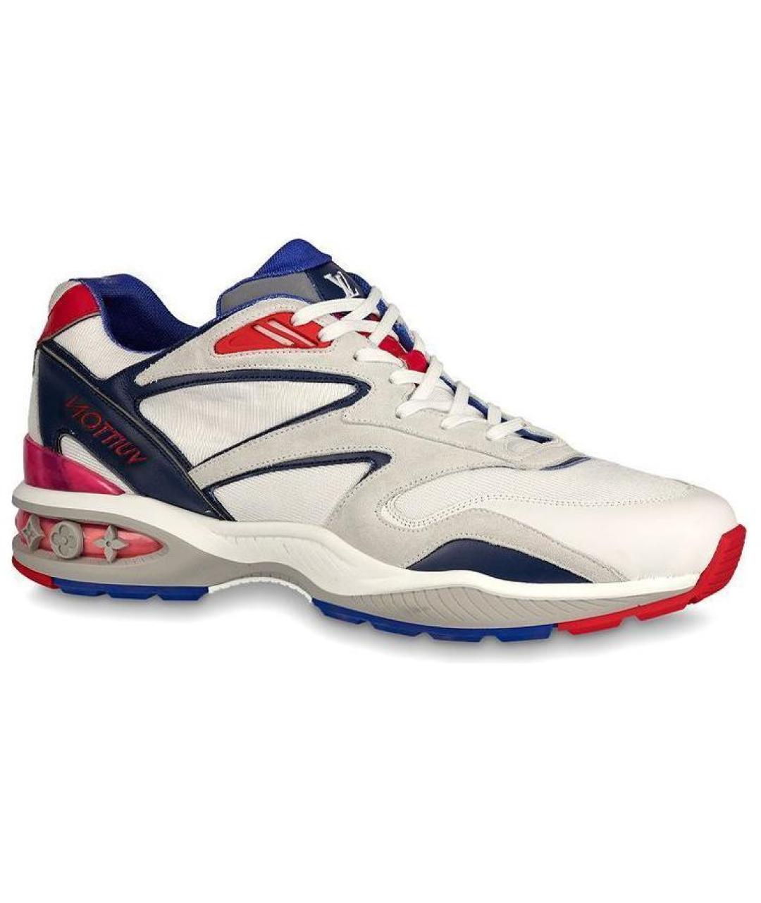 LOUIS VUITTON Белые кожаные низкие кроссовки / кеды, фото 4