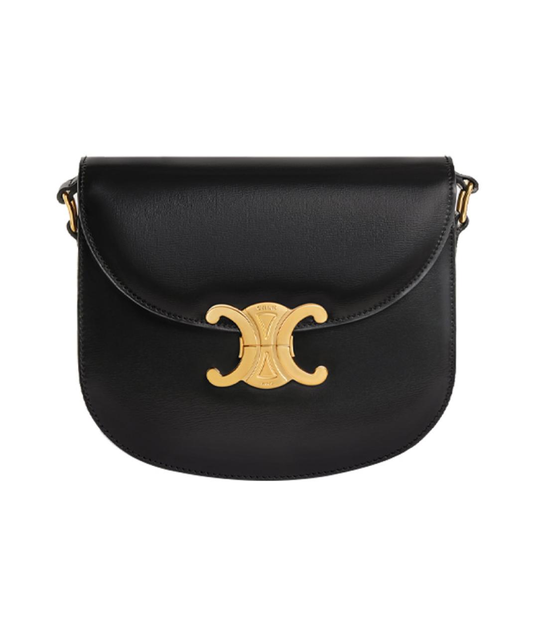 CELINE Черная кожаная сумка через плечо, фото 1