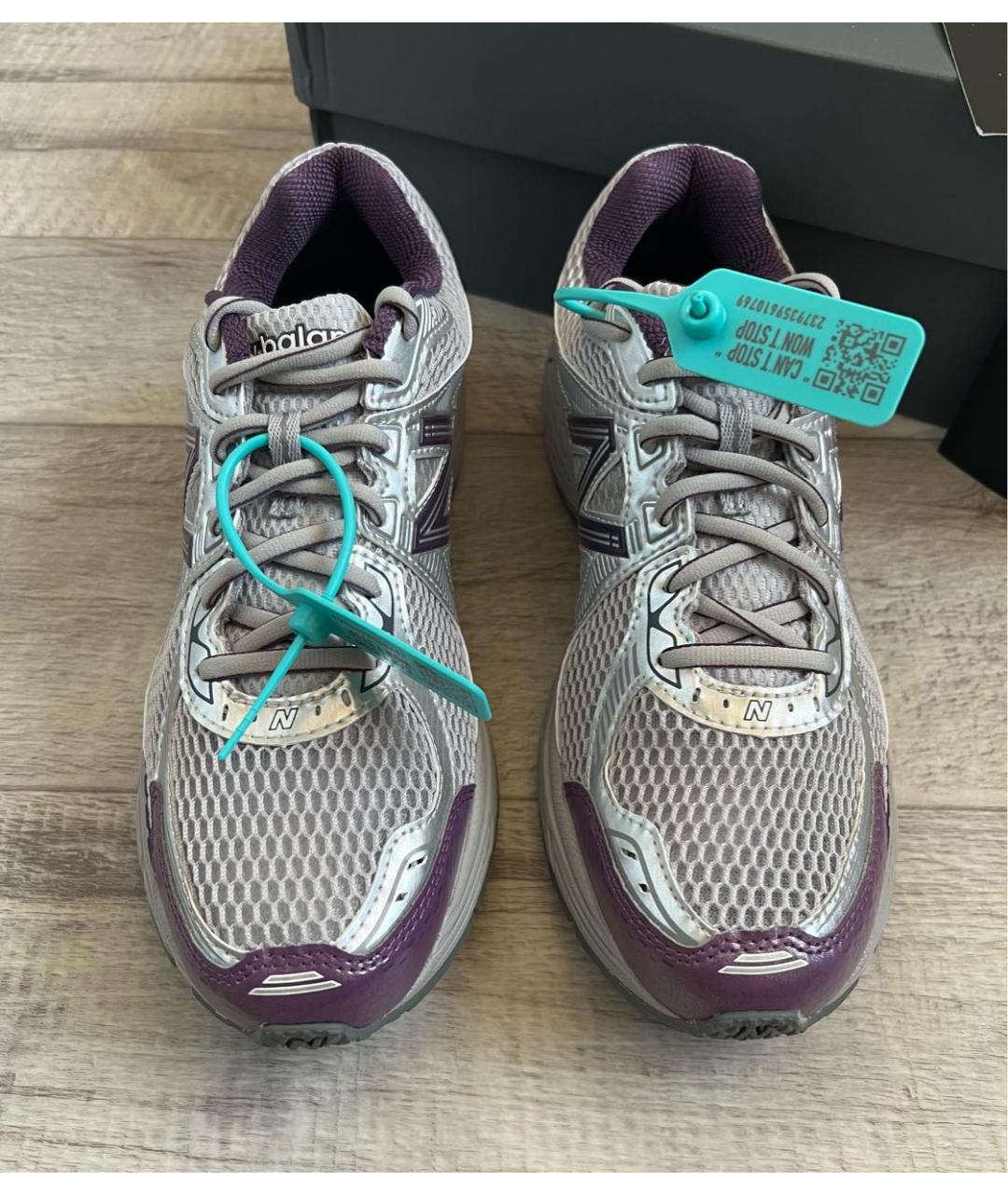 NEW BALANCE Серые текстильные высокие кроссовки / кеды, фото 3