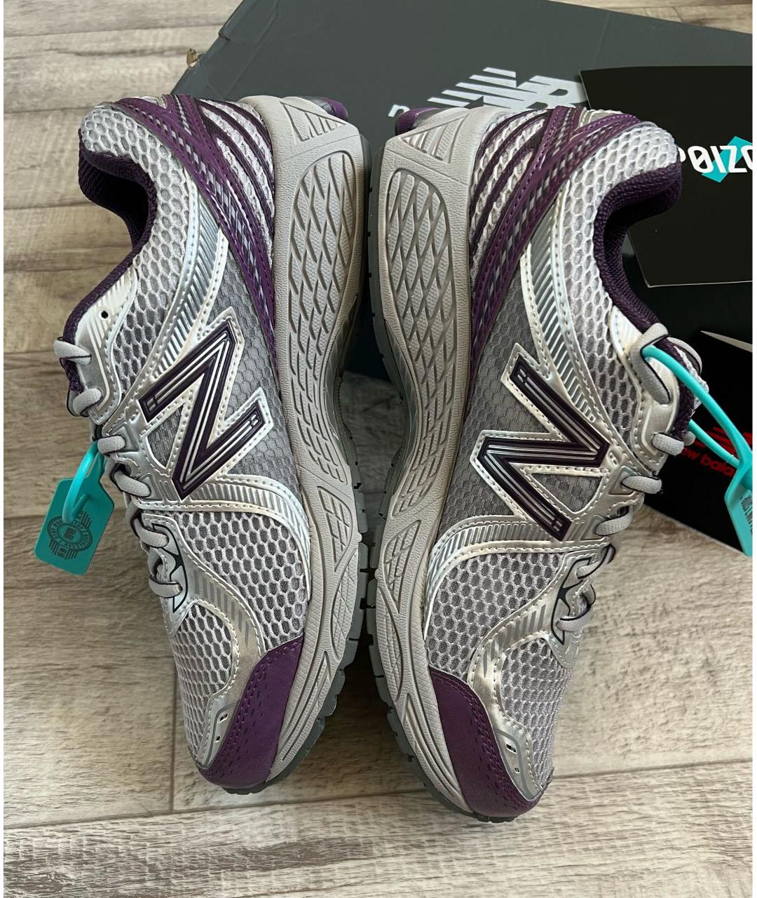NEW BALANCE Серые текстильные высокие кроссовки / кеды, фото 4