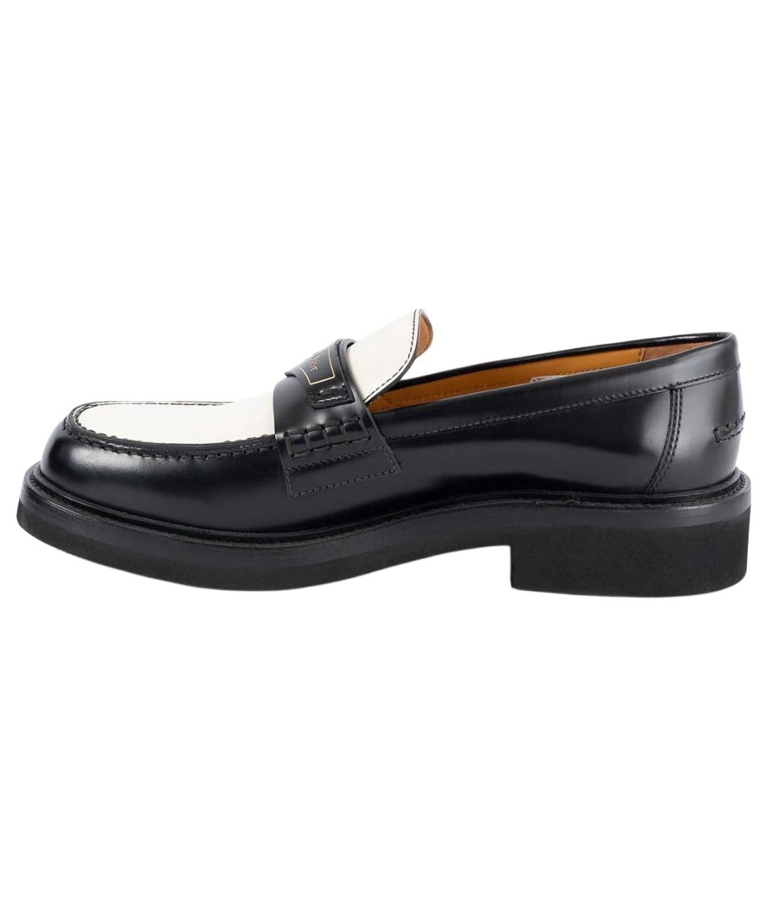 CHRISTIAN DIOR Черные кожаные лоферы, фото 2