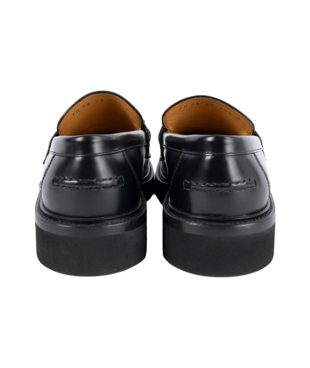 CHRISTIAN DIOR Черные кожаные лоферы, фото 5