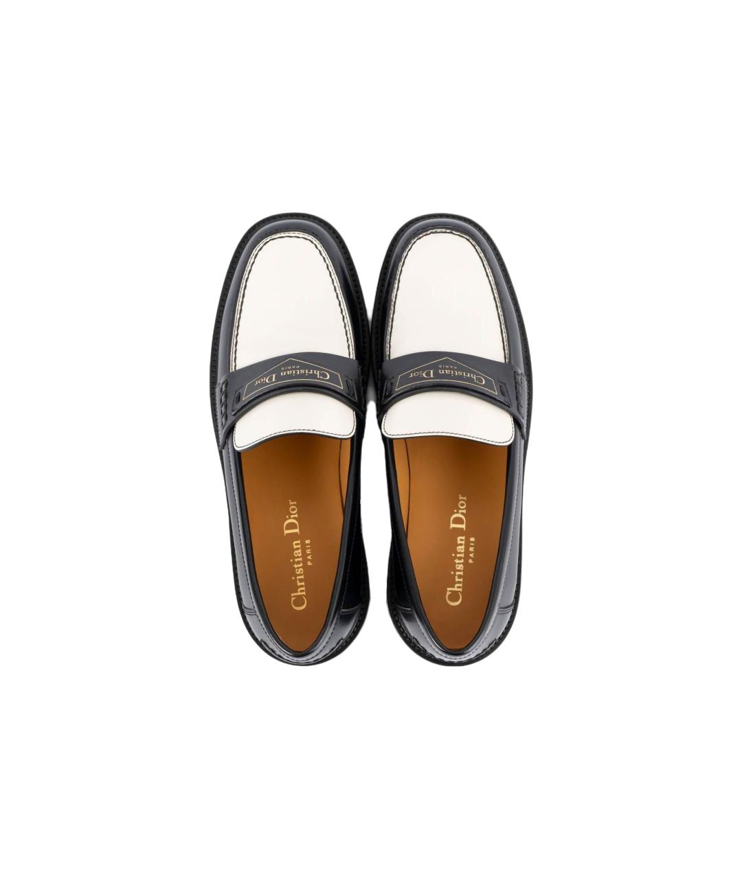 CHRISTIAN DIOR Черные кожаные лоферы, фото 4