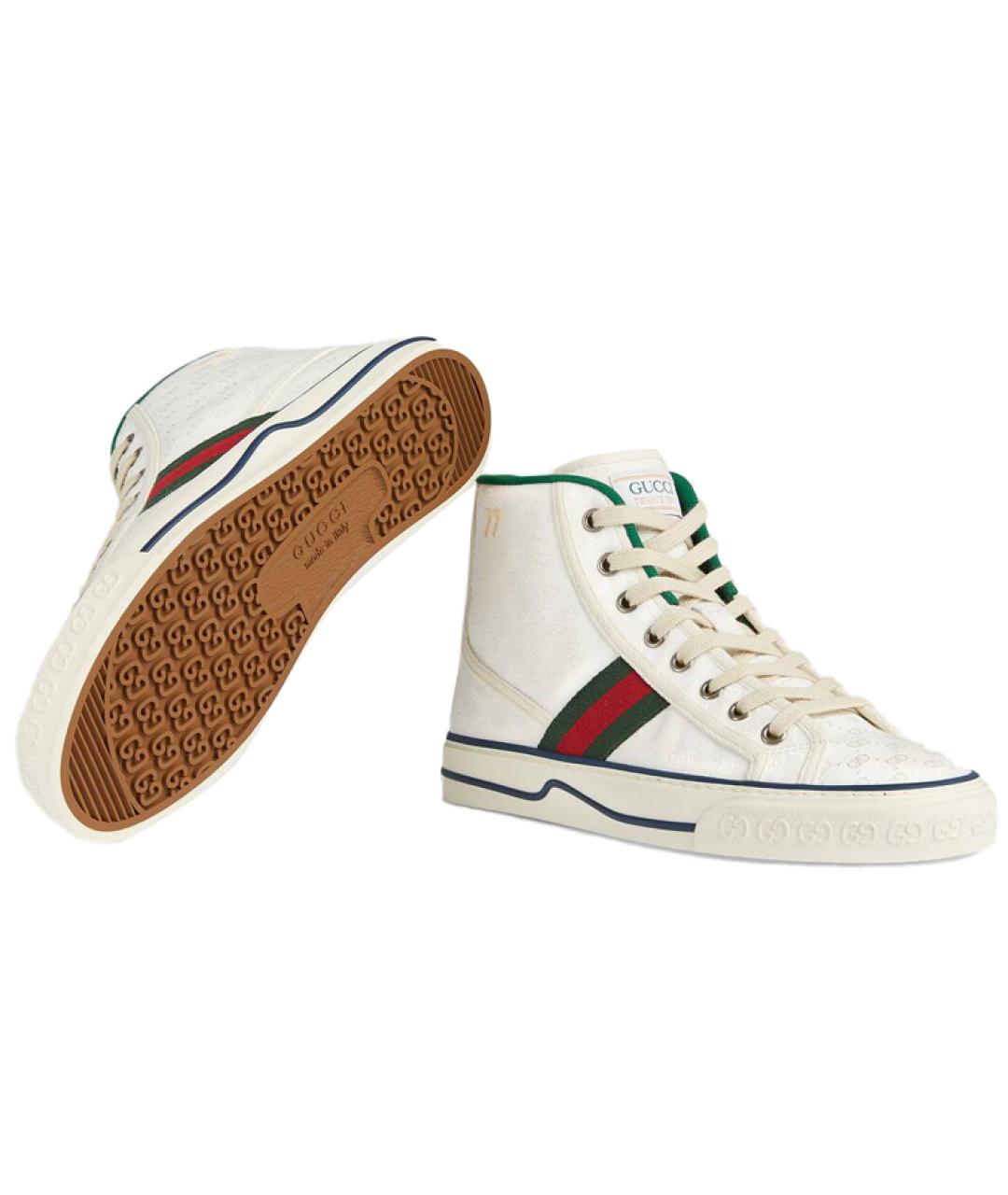 GUCCI Белые кеды, фото 5