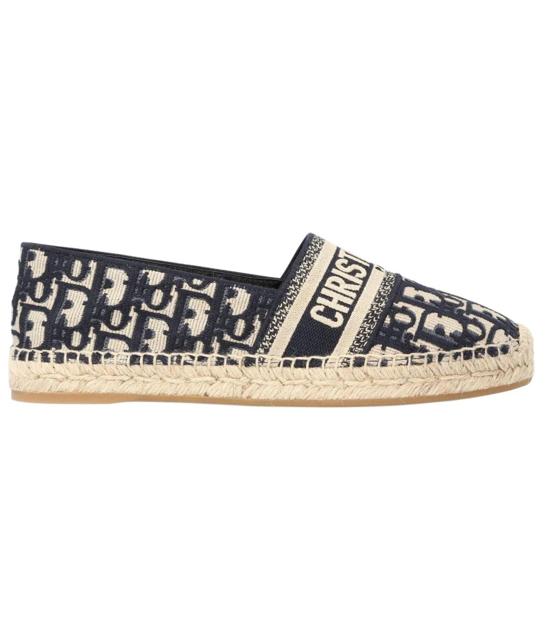 CHRISTIAN DIOR Темно-синие эспадрильи, фото 1