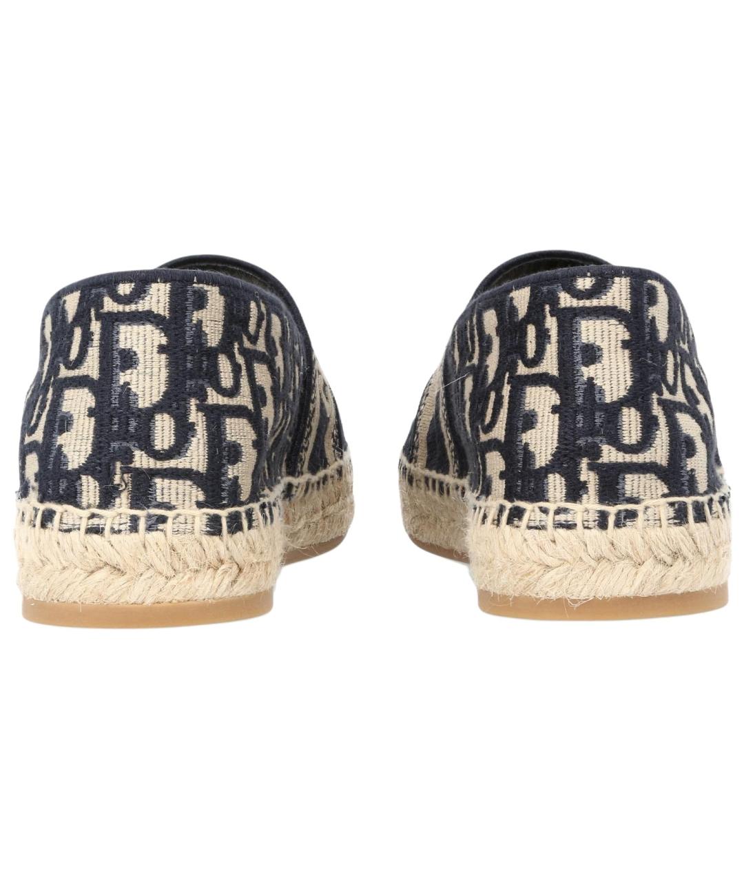 CHRISTIAN DIOR Темно-синие эспадрильи, фото 5