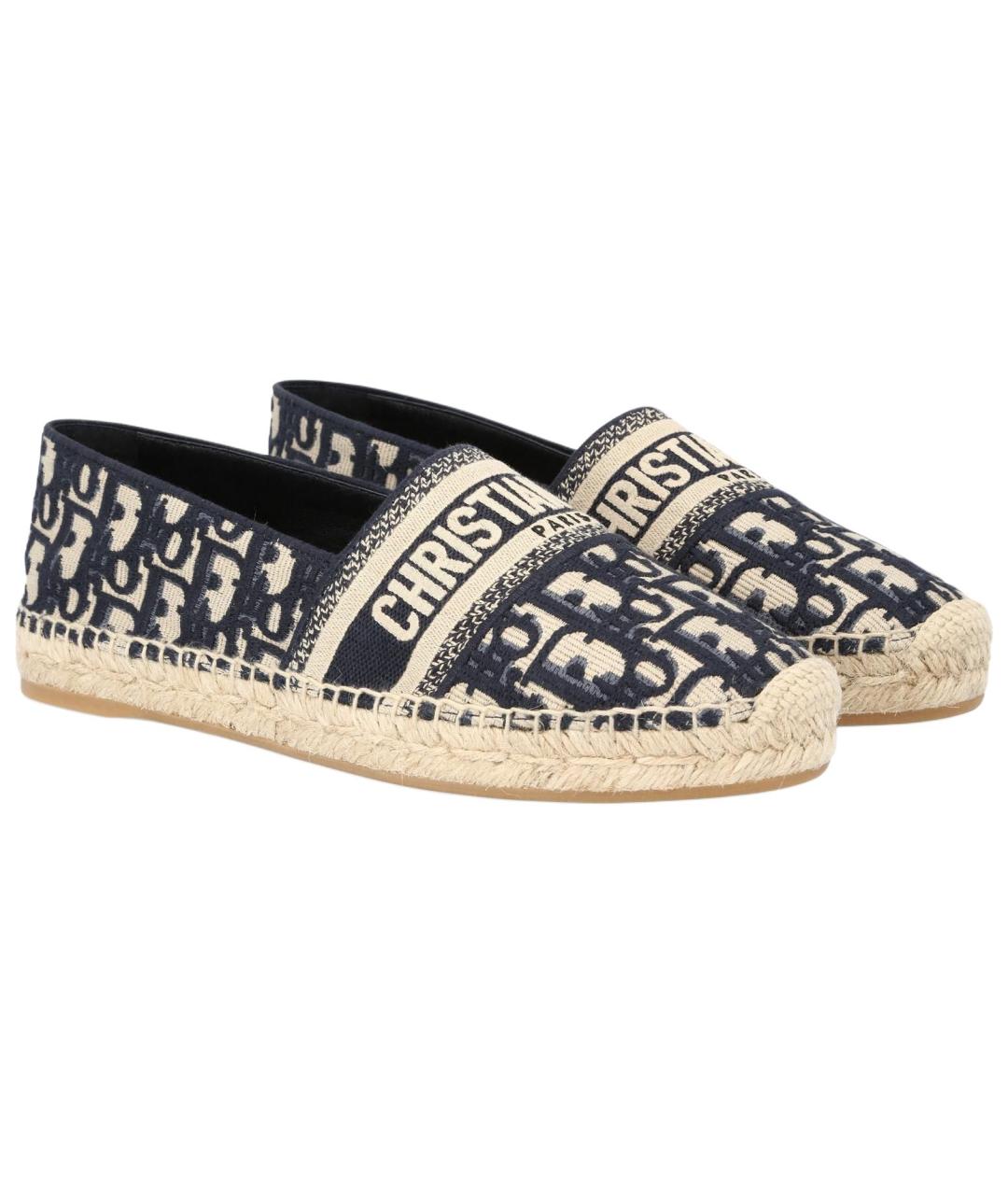 CHRISTIAN DIOR Темно-синие эспадрильи, фото 3