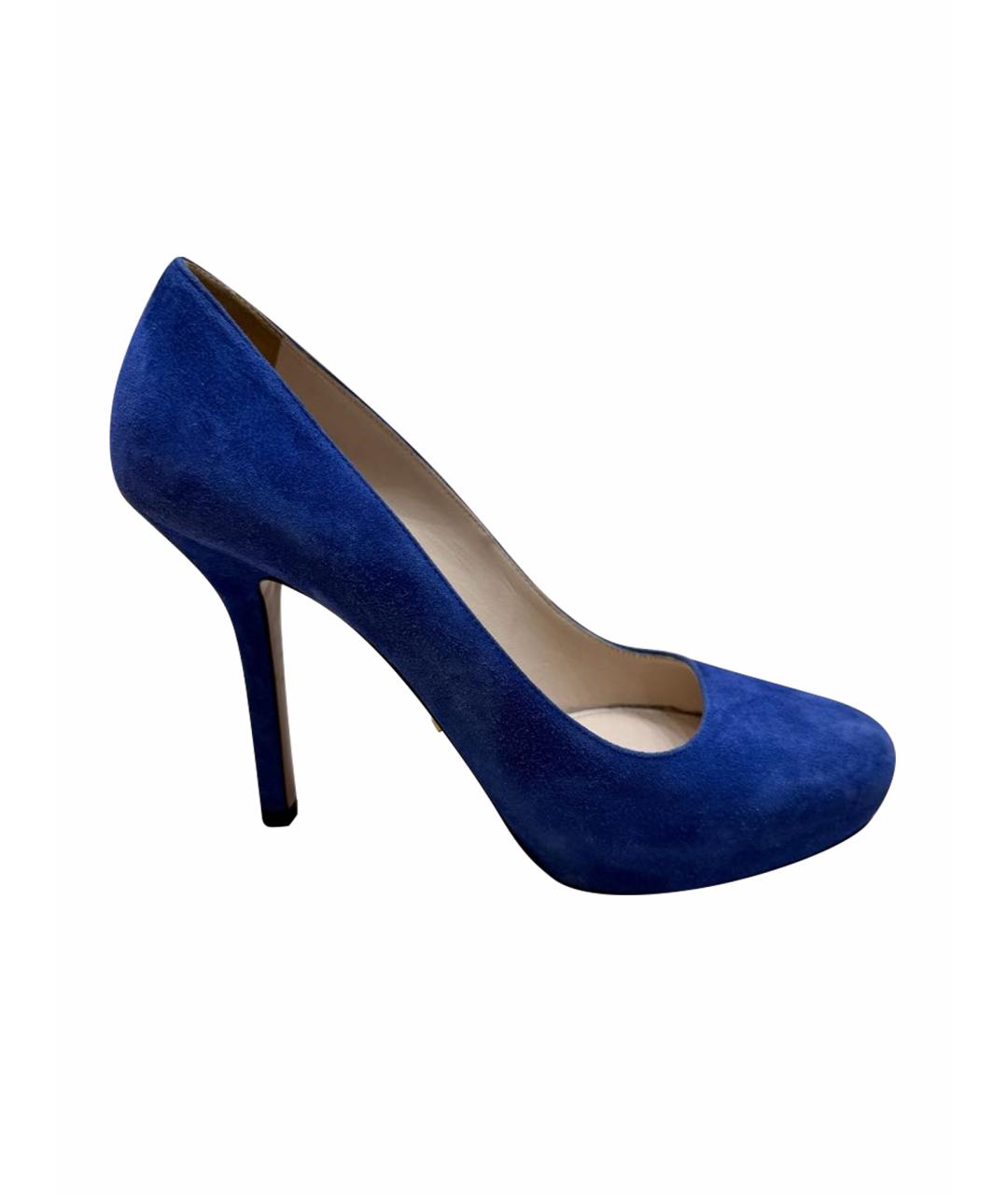 PRADA Синие замшевые туфли, фото 1