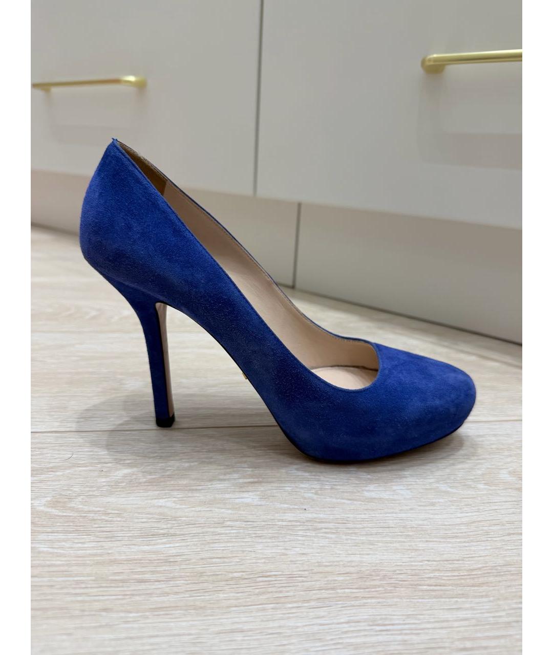 PRADA Синие замшевые туфли, фото 6
