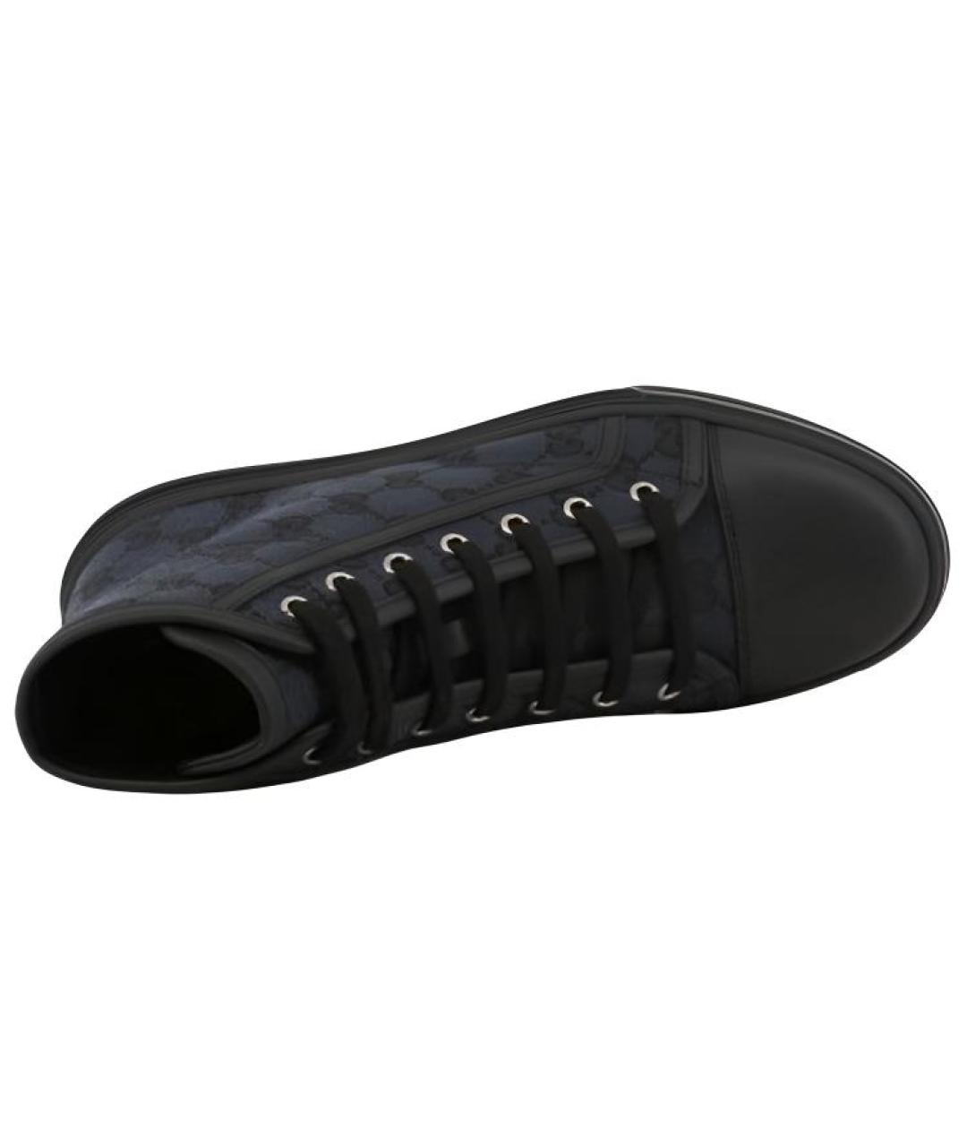 GUCCI Черные бархатные кроссовки, фото 4