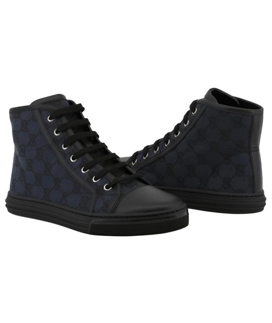 GUCCI Черные бархатные кроссовки, фото 3